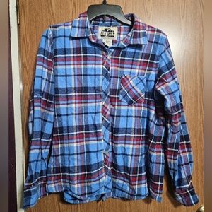 Vintage Old Mill Flannel Shirt Womens Large Tartan Plaid Cotton Retro Outdoor!